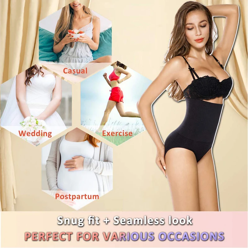 Корректирующее белье с завышенной талией Утягивающие трусики для живота