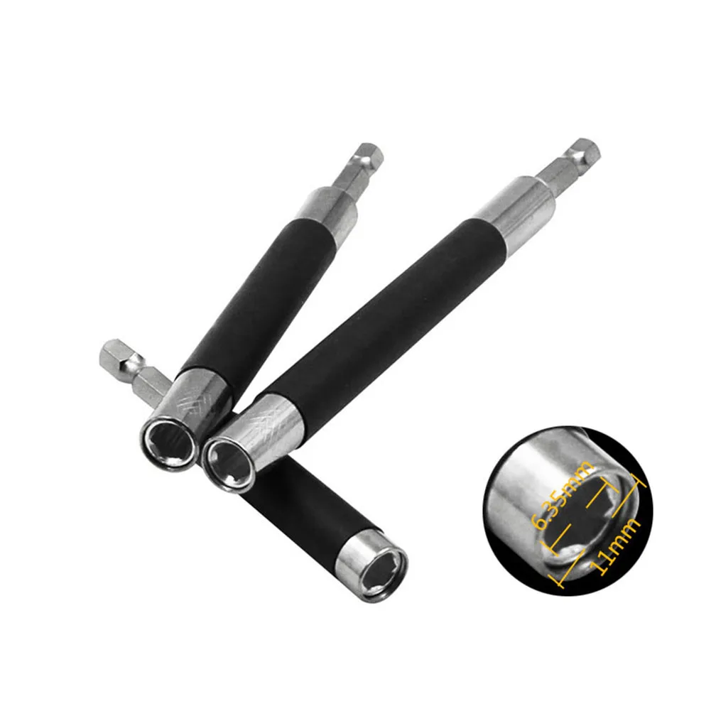 

80mm/120mm/140mm Hex Joint Sleeve Extension Guide Rod Screw Bit Holder Zinc Alloy Plating Retractable Extension Rod