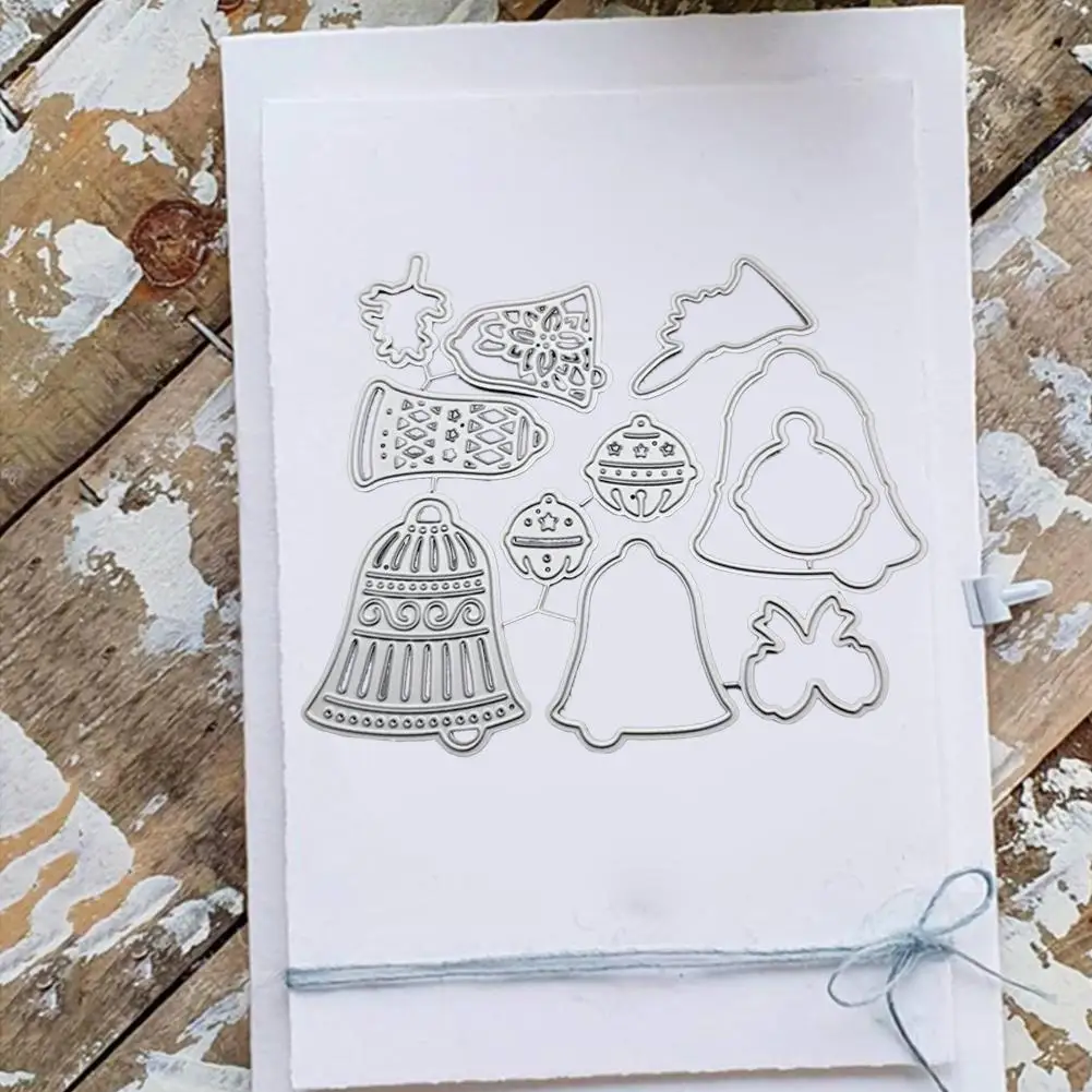 

Metal Cutting Dies Bell For Card Diy Scrapbooking Craft Paper Stencil Template Album R7c3