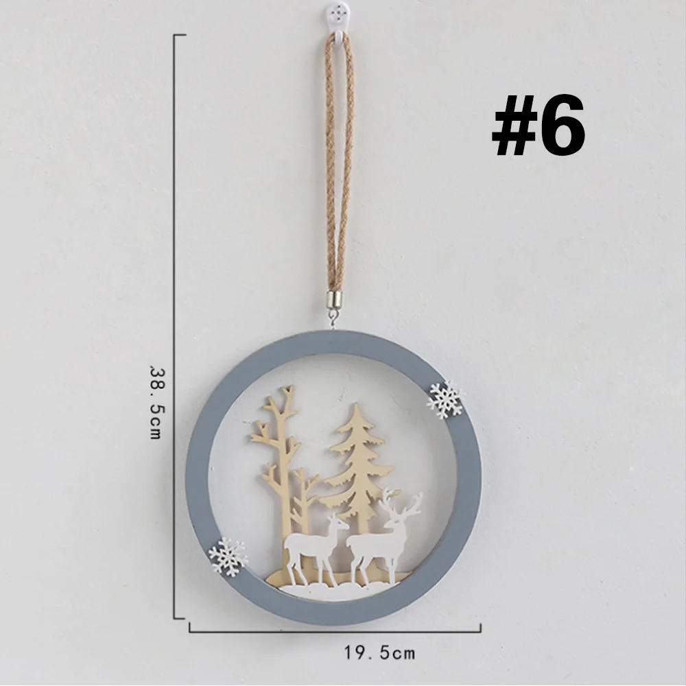 Деревянная подвеска в виде лося деревянная подвесная зимняя креативная