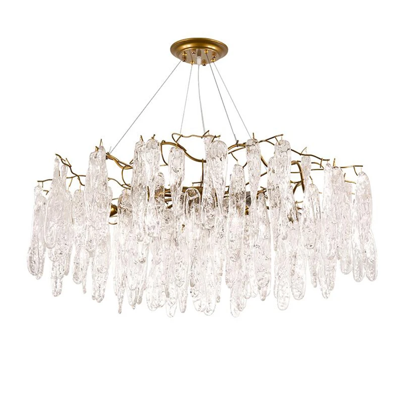 

Twisted Glass Castle Nordic Creative Lights Luxury Crystal Chandelier Modern Lighting Lamp for Living Room Dining Room Gold