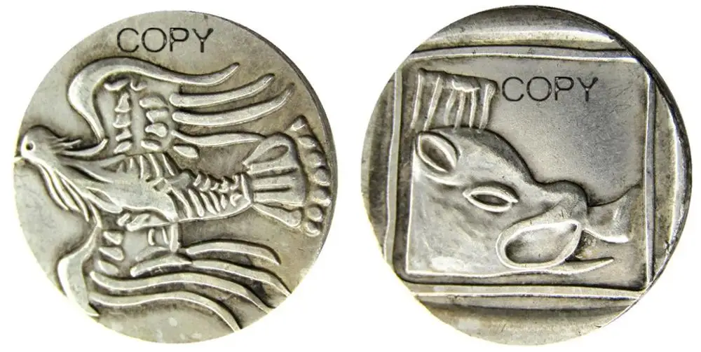 G(41)LYTTOS в крете редкая 320BC Серебряная монета с посеребрением древнем греческом