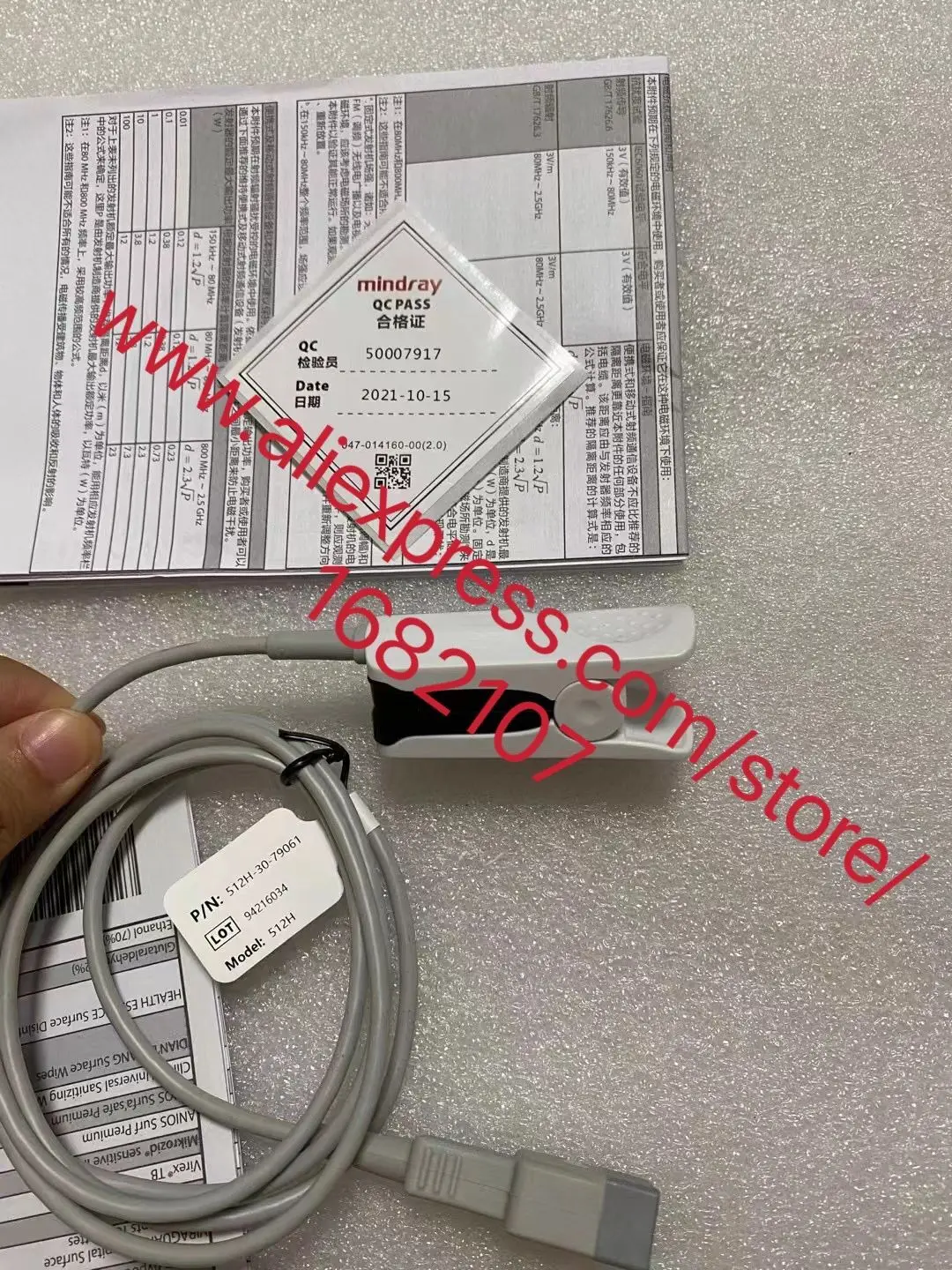 Оригинальный педиатрический датчик Spo2 Mindray 512H с зажимом на палец DB 9Pin |