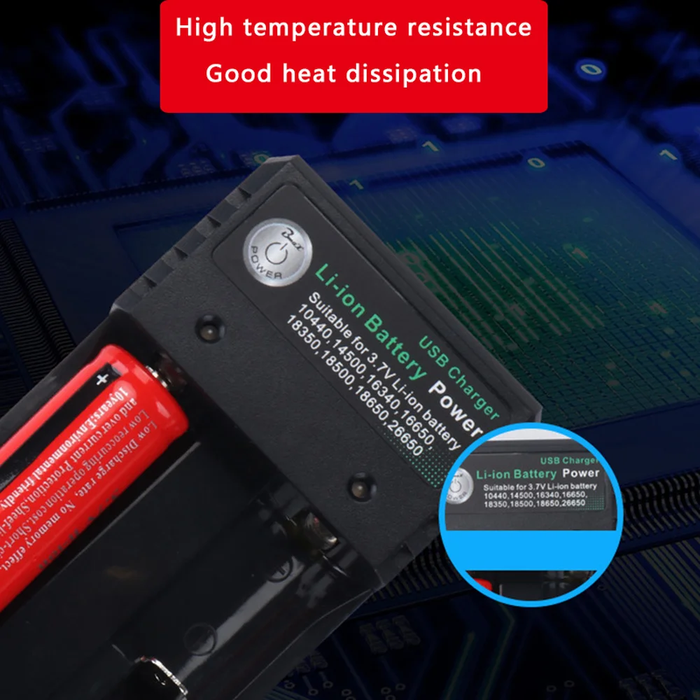 Портативное зарядное USB-устройство 3.7 В 18650 литий-ионный аккумулятор независимая
