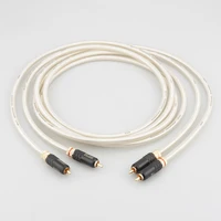 free shipping hifi signature ofc silver platedr interconnect cable with 0144 gold plated rca plugs