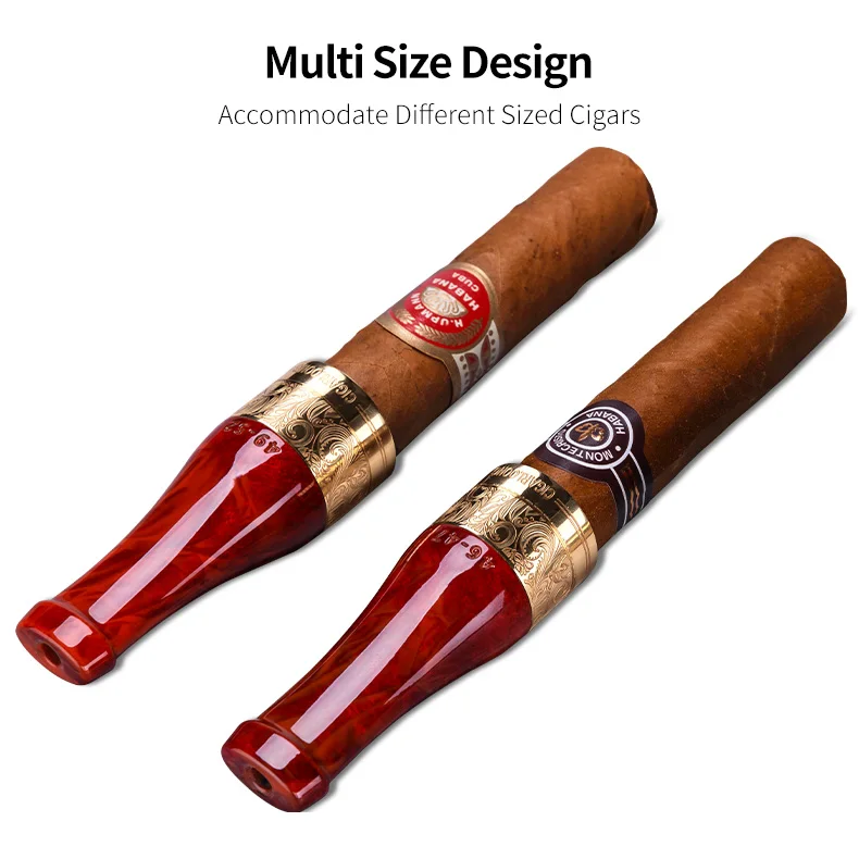 COHIBA портсигар держатель портативный металл Смола мини сигарный мундштук CP-0001