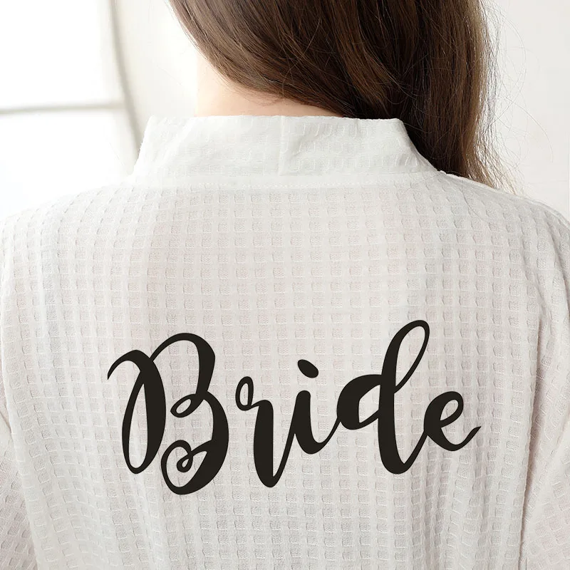 Женское свадебное нижнее белье Подарочный халат индивидуальный с вафельным