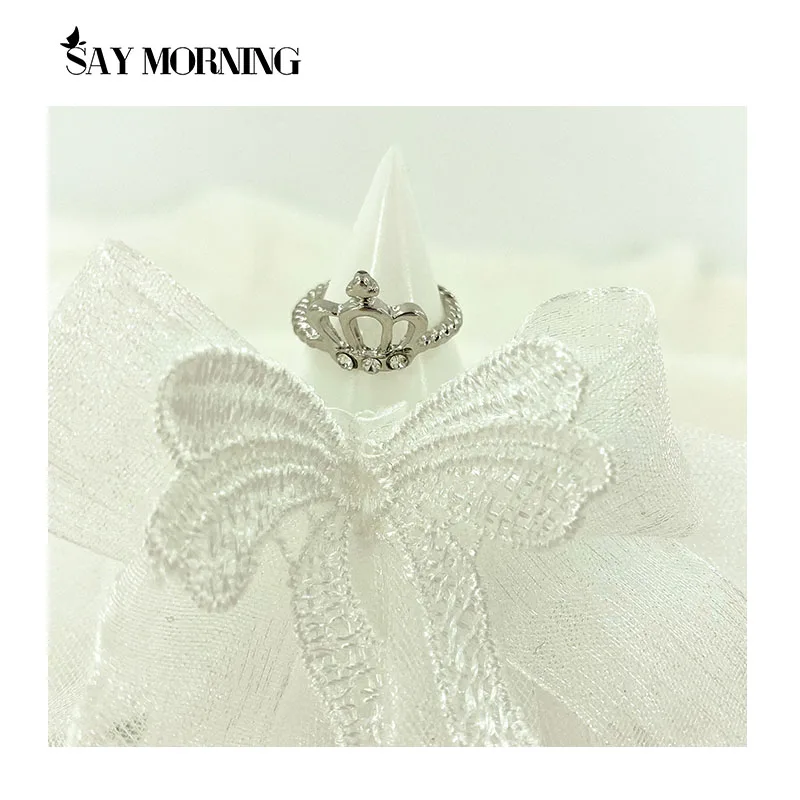 SAY MORNING 2020 серебряное циркониевое круглое геометрическое кольцо для модных