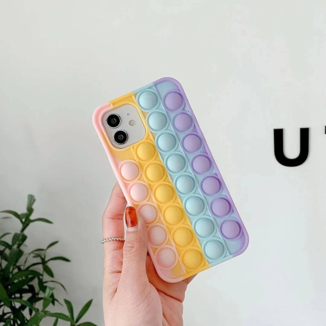 

Gimfun Cartoon Playgame Phone Case for Iphone 12 7 6 8 Plus Xr Xs 11 Pro Max Mini Relieve Stress Soft Silicone Rubber Bear Case