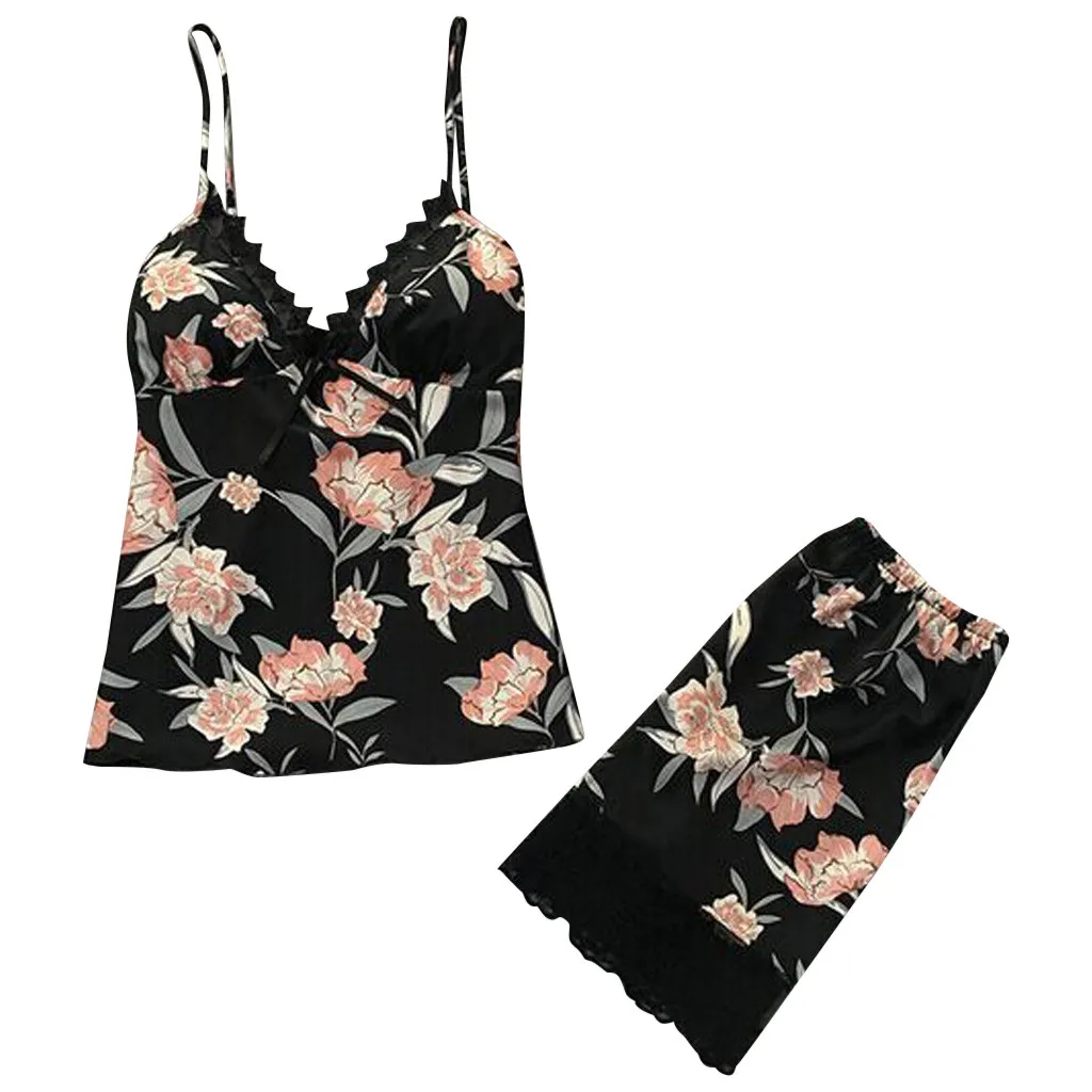 Пижамный комплект для сна и отдыха пикантная атласная пижама женская летняя