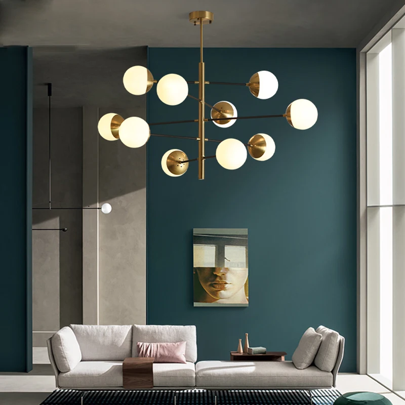 

Postmodern contracted sitting room dining-room lamp droplight atmosphere of household ball glass bedroom Nordic molecular dropli