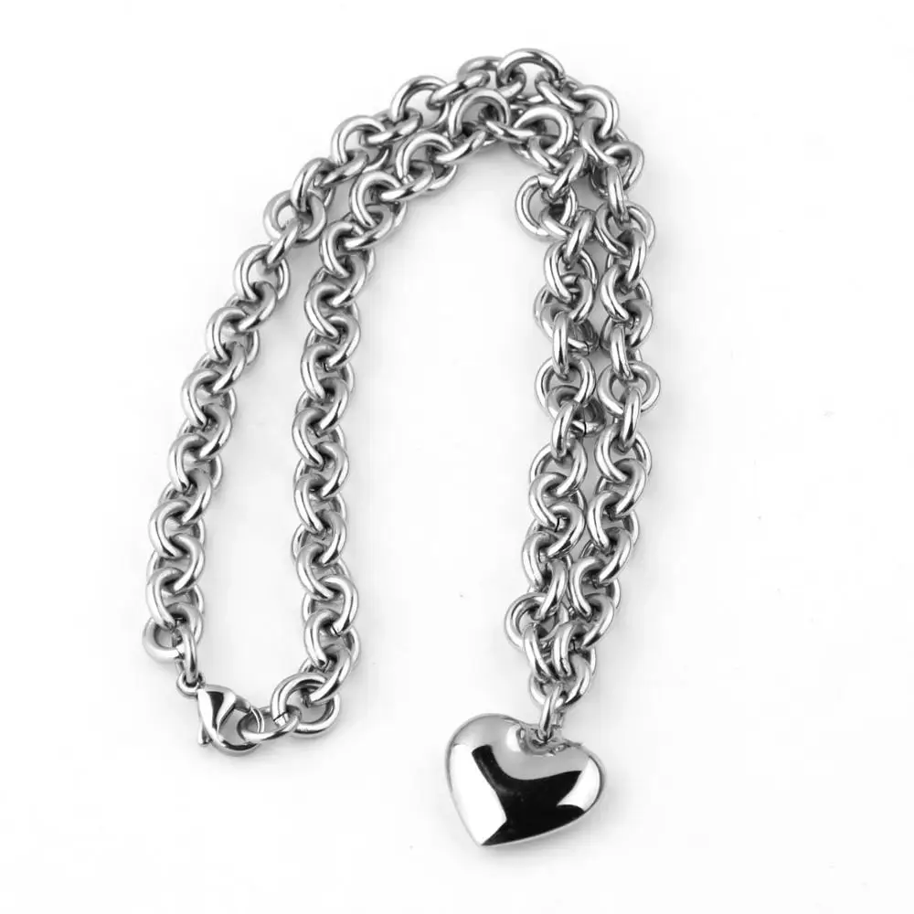 Подвеска в форме сердца из нержавеющей стали 316L ожерелье с подвесками браслет