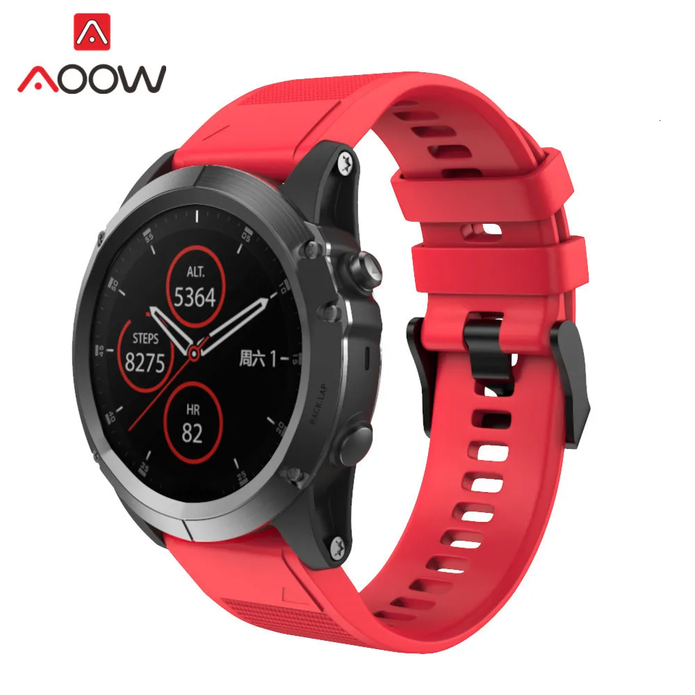 22 мм 26 мм силиконовый ремешок для часов Garmin fenix 3 HR fenix 5X fenix 3HR fenix 5 Plus быстросъемный сменный ремешок для браслета