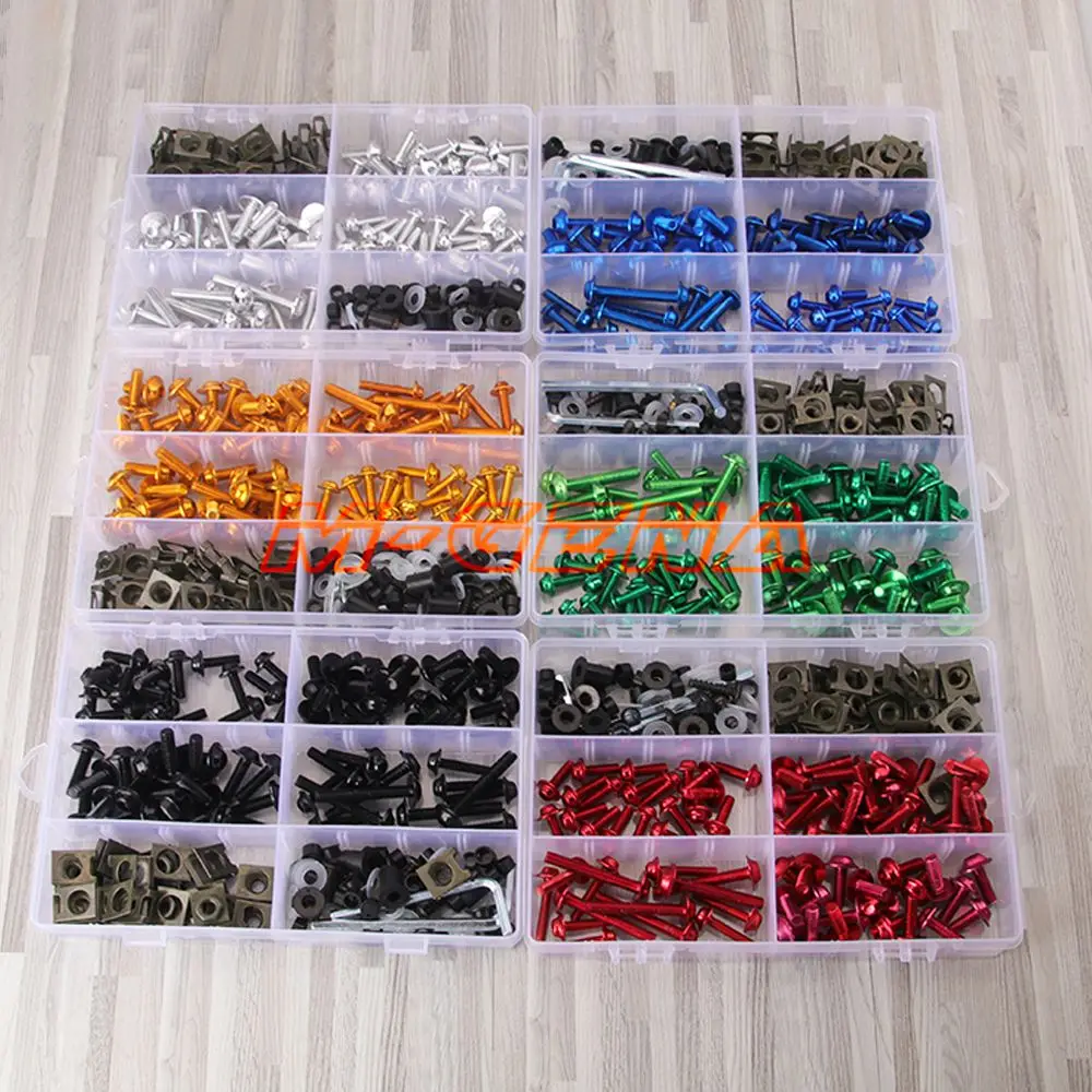 

Universal Motorcycle Fairing Spring Screws Bolts Nuts Kit Fastener Clips Sportbike For Honda Kawasaki Suzuki Yamaha Aprilia BMW