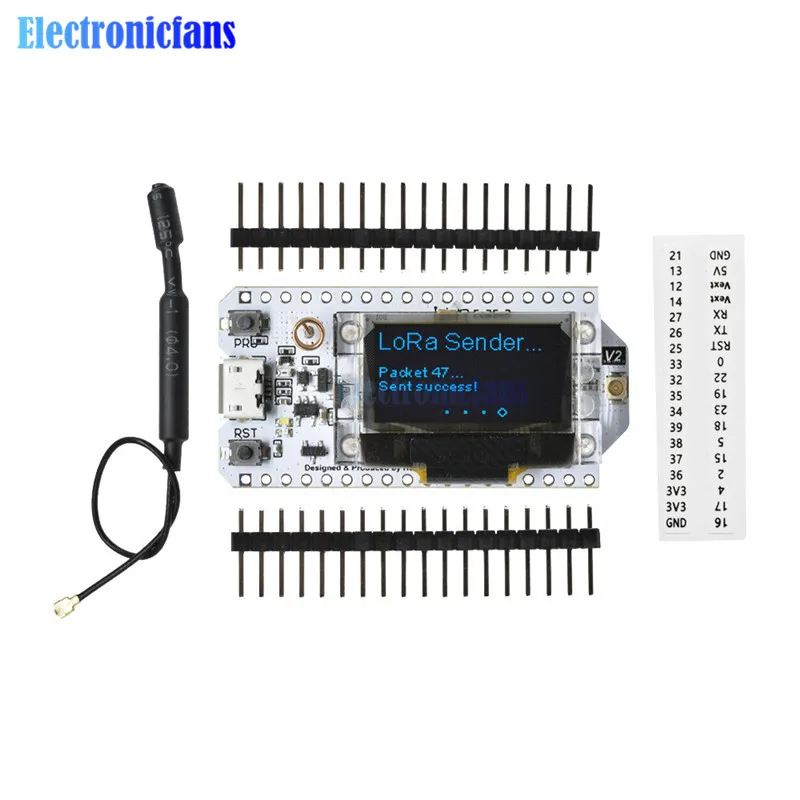 2 шт. SX1276 ESP32 0,96 дюймовый синий OLED дисплей Bluetooth wifi Lora комплект 32 модуль IOT макетная плата 868 МГц 915 МГц для Arduino