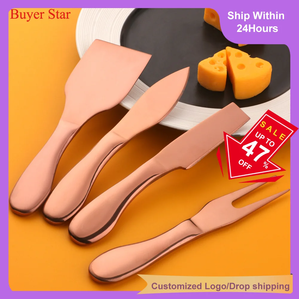 Набор золотых серверов для сыра 4 шт./компл. столовые приборы из нержавеющей стали