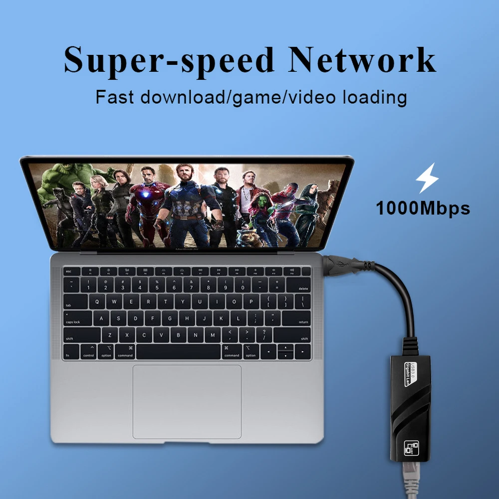 Сетевой адаптер KEBIDU USB 3 0 до 1000 Мбит/с Gigabit Ethernet RJ45 LAN 10/100/1000 Сетевая карта для ПК