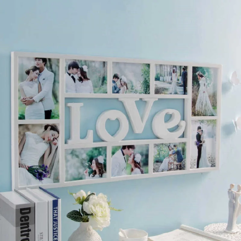 

74x38cm Wall Photo Frames Family Durable Hollow Picture Frame Decorative Frames Wall Decor Art Home Hanging Holder Display