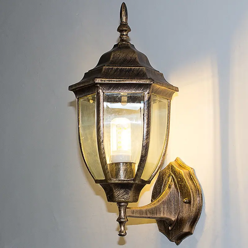 

European style outdoor aluminum lamp LED waterproof wall lamp hotel aisle corridor garden villa park lighting night light