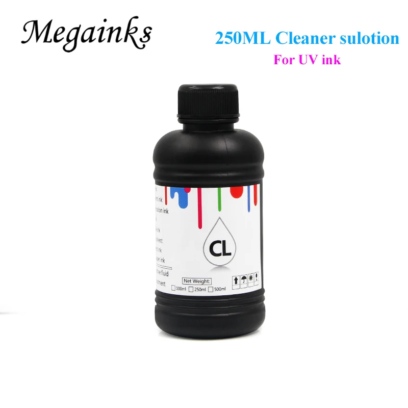 Жидкость для чистки УФ чернил 250 мл 500 Epson Roland Mimaki Mutoh Ricoh жидкость печатающей