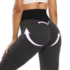 Женские антицеллюлитные штаны для йоги 2021, белые спортивные Леггинсы с эффектом пуш-ап, облегающие спортивные штаны с высокой талией для фитнеса и бега