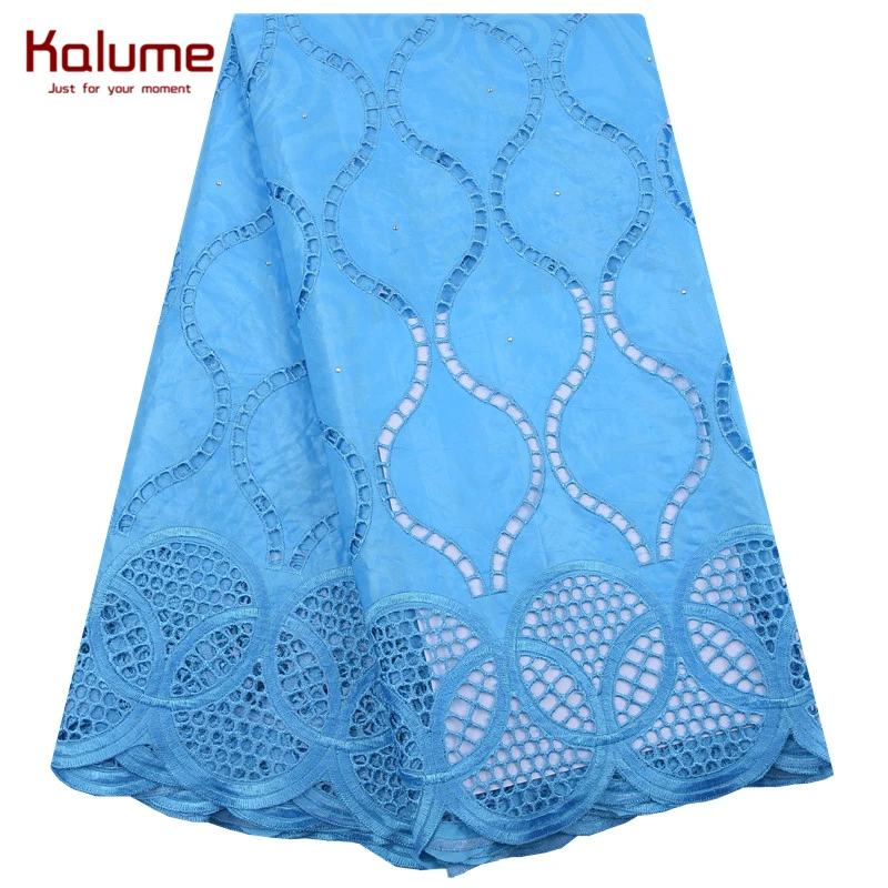 Калюме 5 ярдов Африканский Базен Riche кружевная ткань вышивка морская парча с