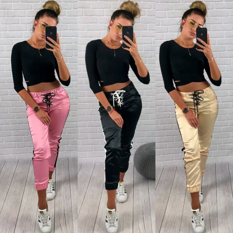 Новинка 2019 женские узкие длинные брюки офисные повседневные модные облегающие