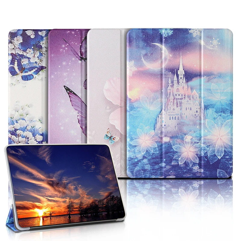 

cover For ipad air 2 Air 1 Case Smart Case Soft silicone tri-fold transparent back cover For Ipad 9.7 2017 2018 ipad 5 6 Case