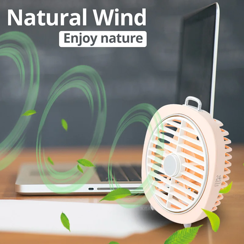 

Natural air fan USB and novel mini desk fan USB electric air conditioner home small fan luminous