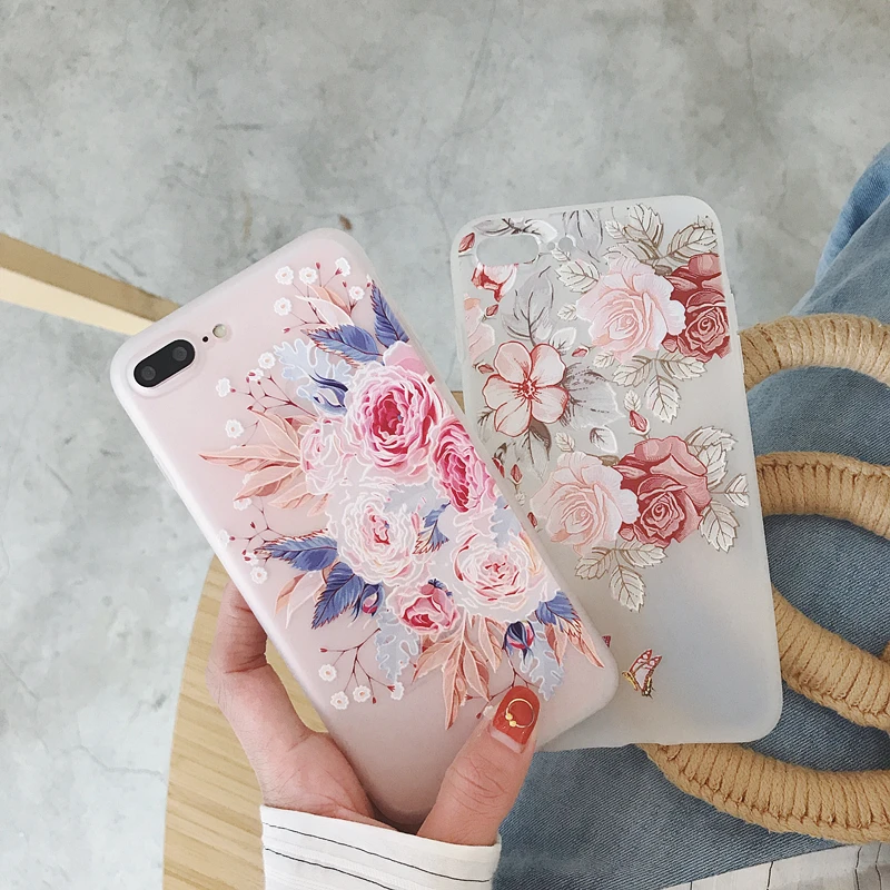 Роскошный 3D силиконовый чехол для iPhone 6 7 6S 8 Plus 5S SE X XS MAX XR противоударный рельефный