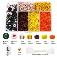 3500pcs seed beads set for jewelry making 5 color small czech beads letter beads diy kit beaded necklace bracelet set children