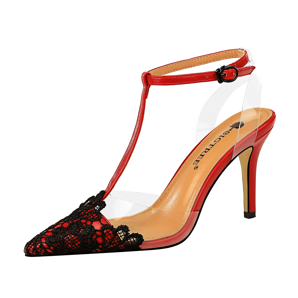 Новинка 2020 года Женские босоножки Прозрачные пикантные туфли лодочки из ПВХ на