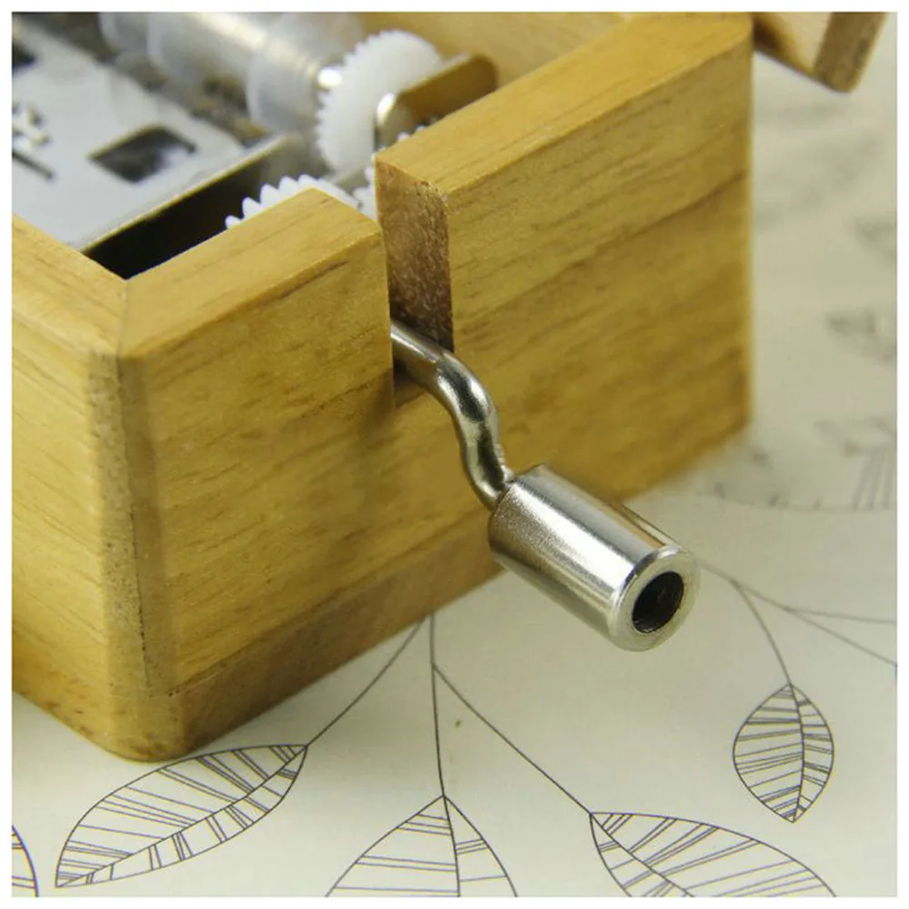 DIY музыкальная шкатулка ручной работы декоративная деревянная коробка с дырокол