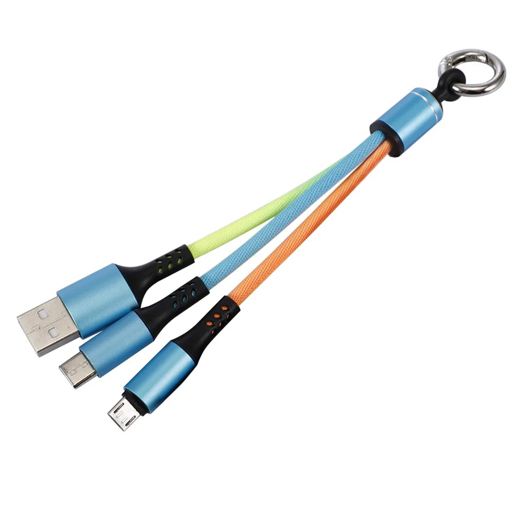 Многозарядный кабель 3 в 1 Премиум нейлоновая оплетка несколько USB быстрая