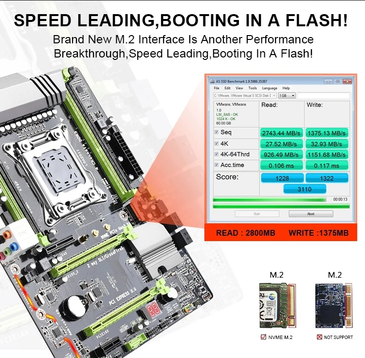 Kllisre X79 материнская плата LGA2011 ATX USB3.0 SATA3 PCI-E NVME M.2 SSD поддержка памяти REG ECC и процессор Xeon E5