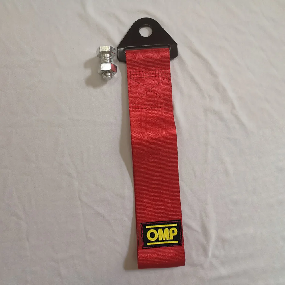 

Universal Car Auto Tow Strap Set Car Towing Eye Strap Strength Heavy Duty Red Tow Hook for Front and Rear Vehicle Bumper