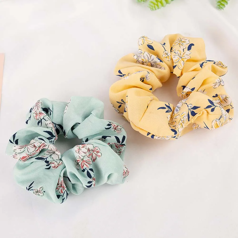 Корейский модный стиль кольцо для волос цветочная ткань хвост кольца головной