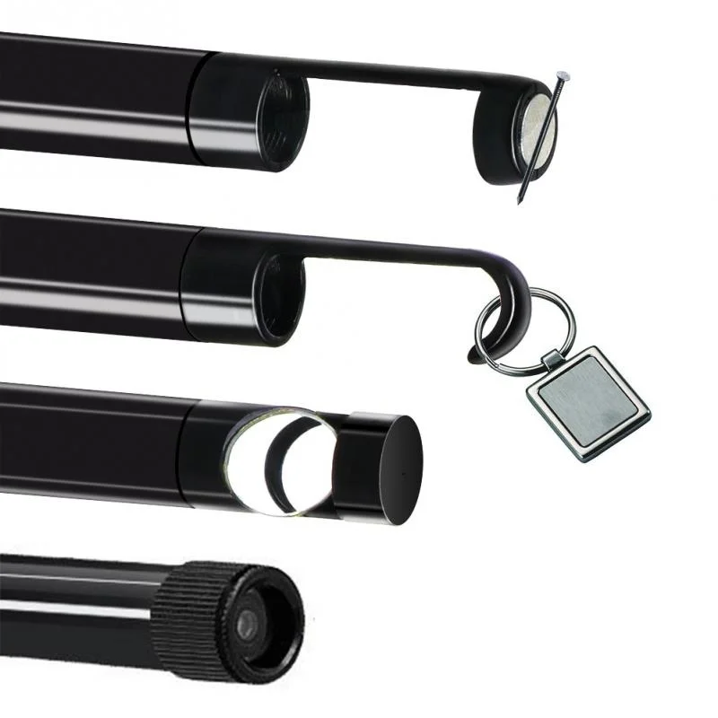 

Hook Magnet Side View Mirror Set for 8mm /5.5mm Endoscope Waterproof Soft Cable Borescope Inspection Camera Black