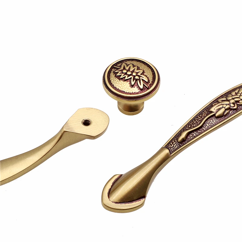 QVWN различные стили твердая латунь ручки шкафа и кухонные для ящика выдвижной