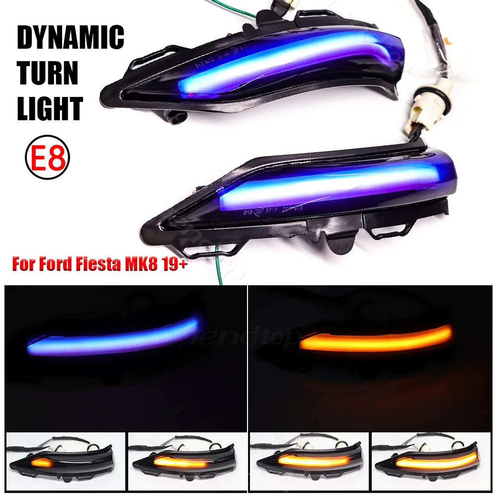 

Dynamic LED Turn Signal Light Rearview Mirror Indicator Light For Ford Fiesta MK8 2019 2020 Sequential Scroll Repeater Flasher