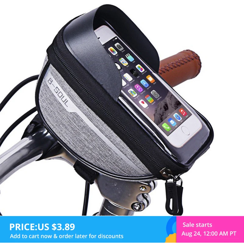 

Cycling Bags Bicycle Bike Head Tube Handlebar Cell Mobile Phone Bag Case Holder Screen Phone Mount Bags Case with Touch Screen