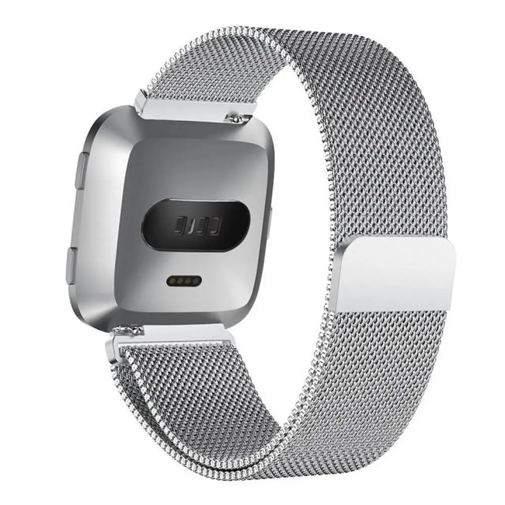 Миланская петля для Fitbit Versa Lite металлический браслет из нержавеющей стали с