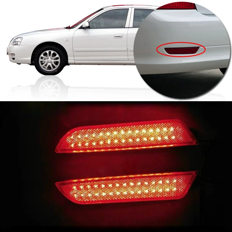 CAPQX 1 пара задний Светодиодный отражатель светильник для Hyundai Elantra 2007-2010 бампер