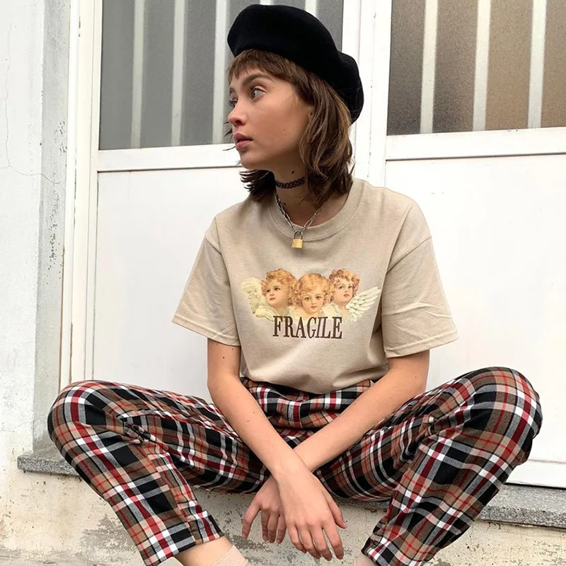 

cartoon pattern printed oversize t-shirt