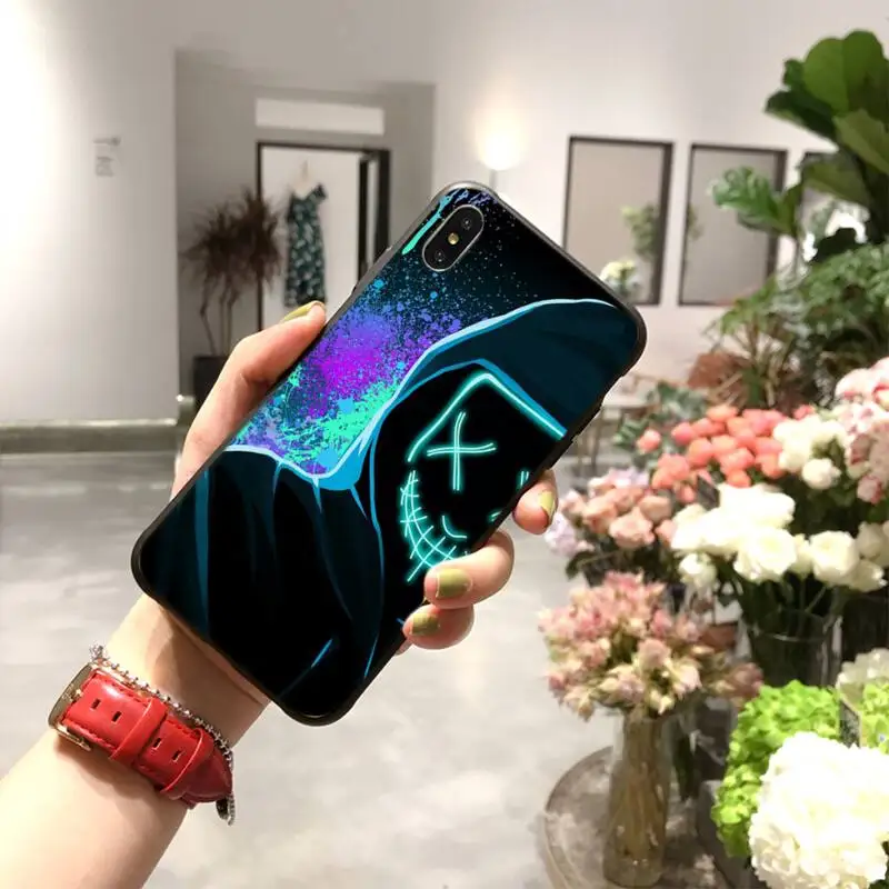 CUTEWANAN уличная Молодежная неоновая маска шикарный милый чехол для телефона iPhone 11