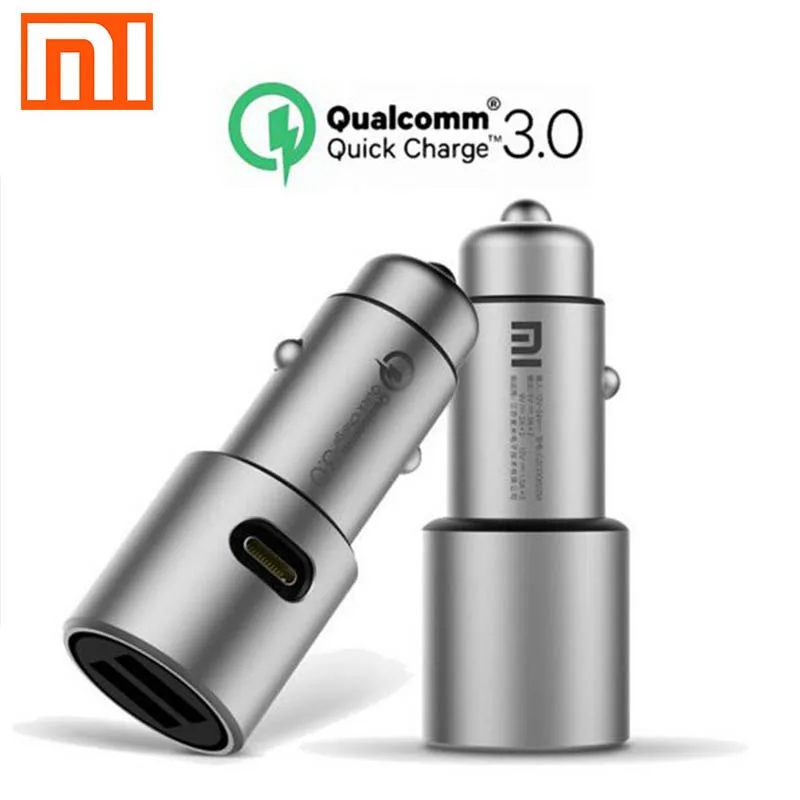 100% оригинальное автомобильное зарядное устройство Xiaomi mijia QC3.0 универсальное/Qualcomm
