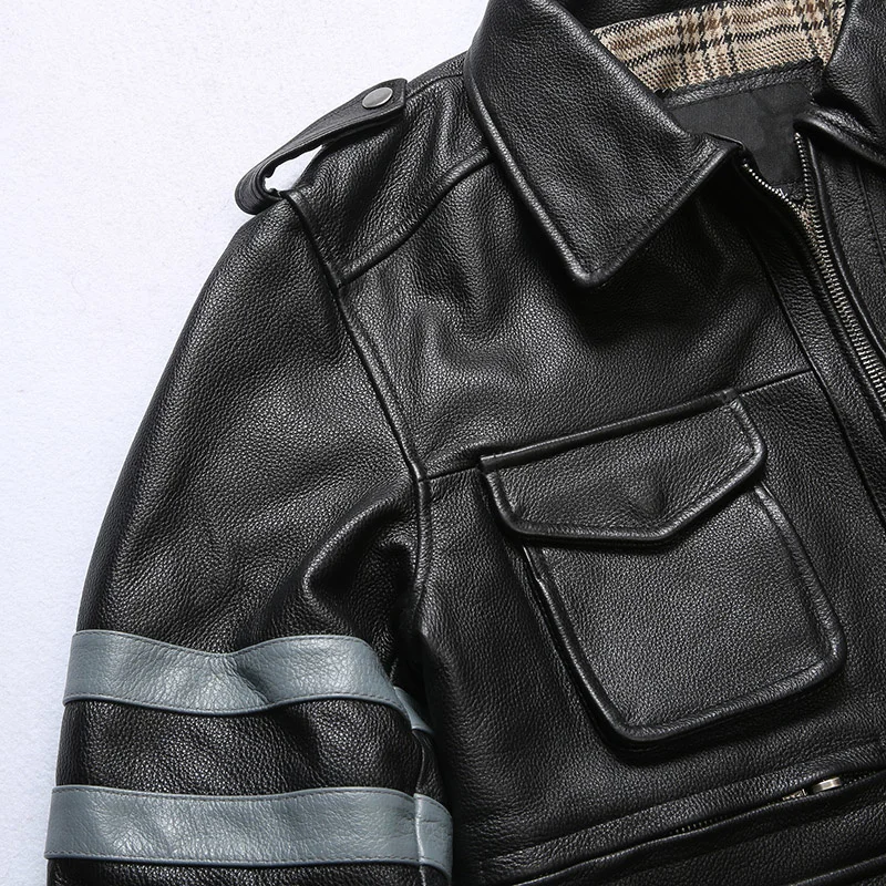 

Rock Can Shwj4000 Roll Super Offer ! Read Description! Asian Size Genuine Cow Skin Leather Coat Mens Cowhide Casual Jacket