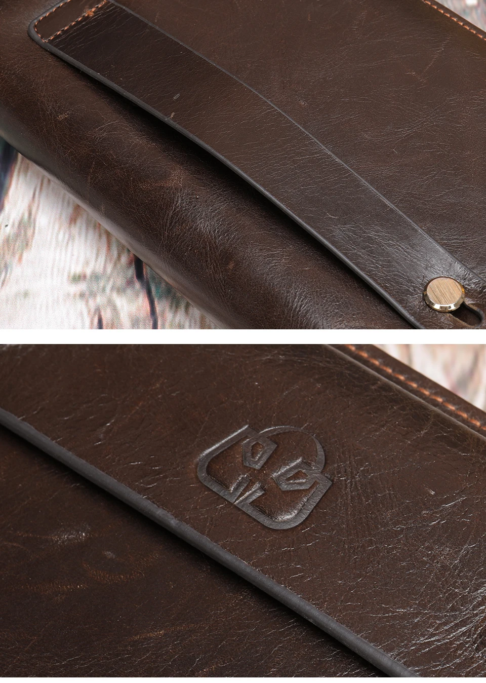 

Men's wallet genuine leather double zipper wallets with phone pocket mens leather wallet for money bag men's clutch bags