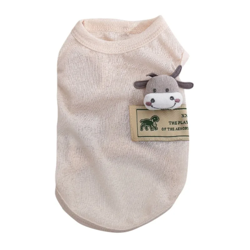 

Puppy Dog Vest Shirt with Cartoon Doll Pet T-Shirt Clothing for Chihuahua French Bulldog Sleeveless Puppy Dog Clothes