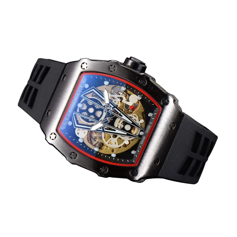 

2021 men's watch European and American carbon fiber grain fashion brand quartz watch Black pointer quartz Sports Watch